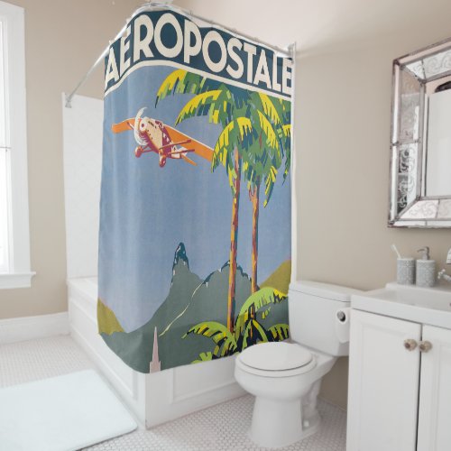 Vintage Aeropostale Shower Curtain