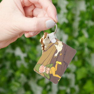 Vintage Aesop Fable Goose that Laid the Golden Egg Keychain