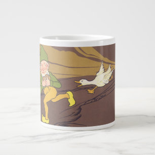 Vintage Aesop Fable Goose that Laid the Golden Egg Large Coffee Mug