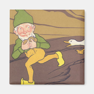 Vintage Aesop Fable Goose that Laid the Golden Egg Magnet