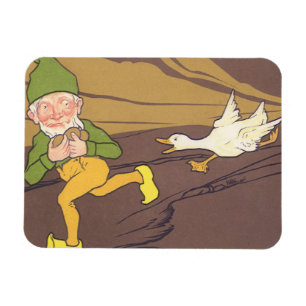 Vintage Aesop Fable Goose that Laid the Golden Egg Magnet