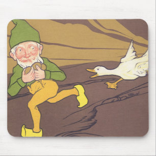 Vintage Aesop Fable Goose that Laid the Golden Egg Mouse Pad