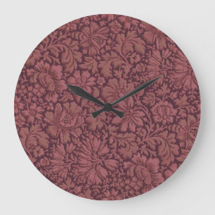 Vintage Aesthetic All Over Floral Print Large Clock