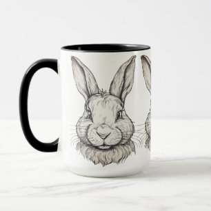 Vintage Aesthetic Bunny Illustration Mug