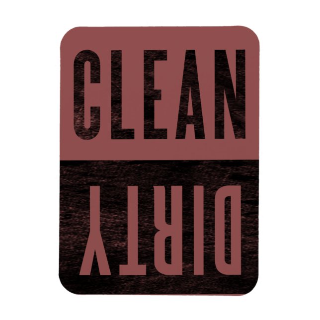 Vintage Aesthetic Clean Dirty Dish Magnet (Vertical)
