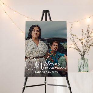 Vintage aesthetic photo wedding poster