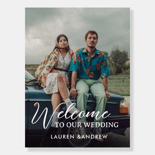 Vintage aesthetic photo wedding poster  (Front)