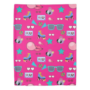 Vintage Aesthetic Pop Culture Design Duvet Cover