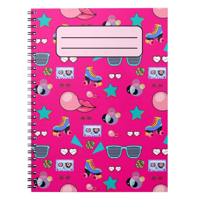 Vintage Aesthetic Pop Culture Design Notebook (Front)