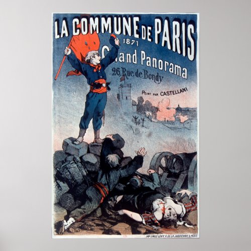 VIntage Affiche La Commune de Paris 1871 Poster