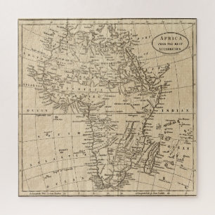 Vintage Africa Map Jigsaw Puzzle