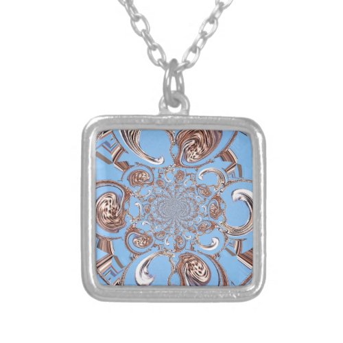 Vintage Africa Safari Hakuna Matata Gift Sky Color Silver Plated Necklace