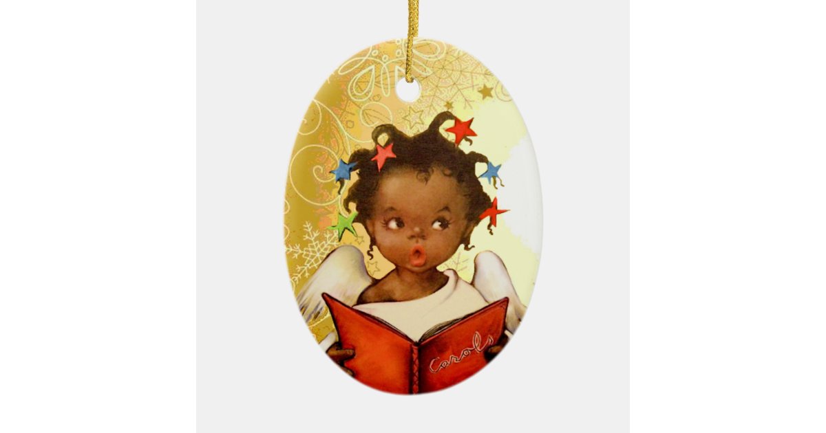 vintage african american angel christmas ornament zazzle com 1st christmas ornament