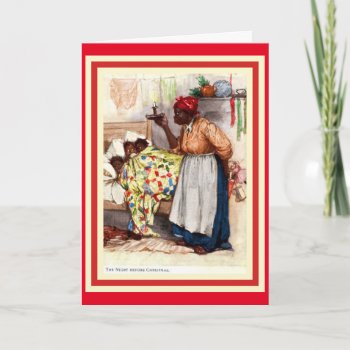 Vintage African American Christmas Caed Holiday Card by ChristmasBellsRing at Zazzle