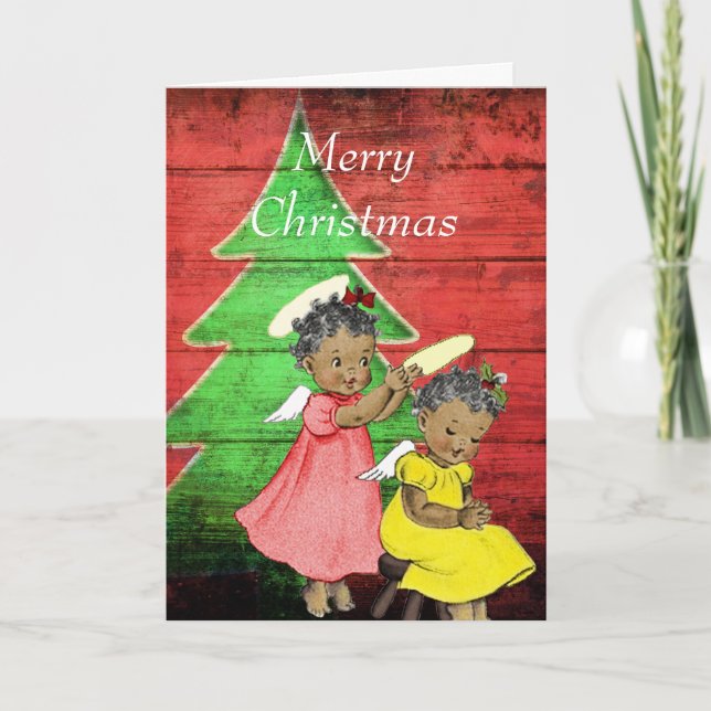 Vintage African American Christmas Card (Front)
