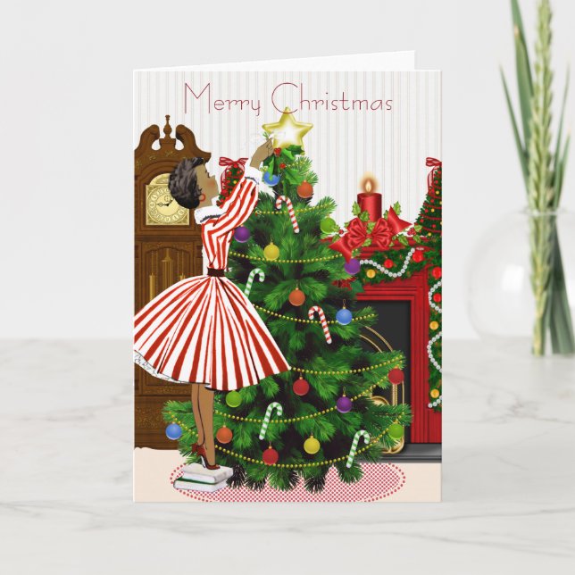 Vintage African American Christmas Card (Front)