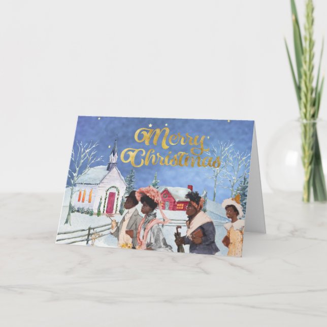 Vintage African American Christmas Card (Front)