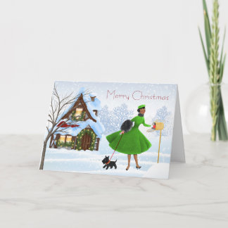 Vintage African American Christmas Card