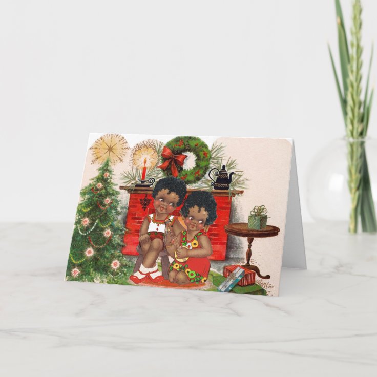 Vintage African American Christmas Card | Zazzle