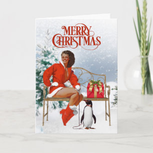 Vintage African American Christmas Card
