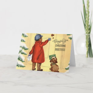 Vintage African American Christmas Card
