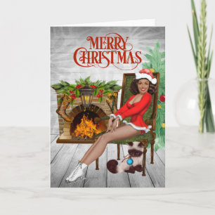 Vintage African American Christmas Card