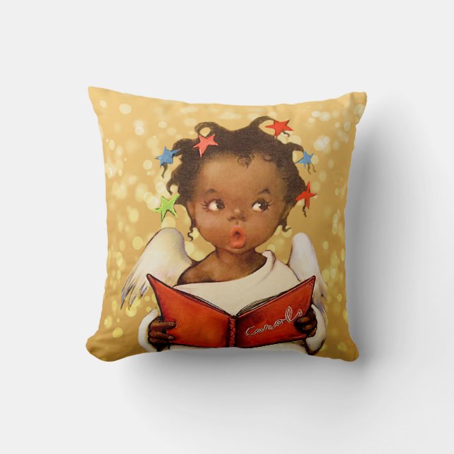 Vintage African American Christmas Pillows (Front)