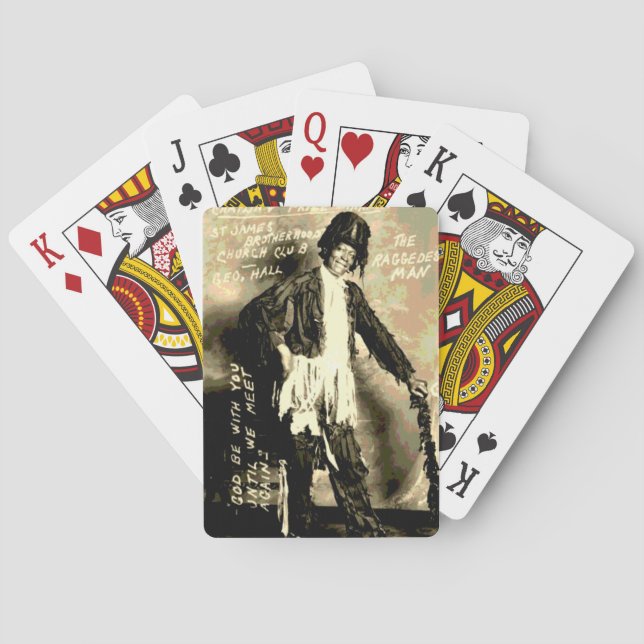 Vintage African American Man Poker Cards (Back)