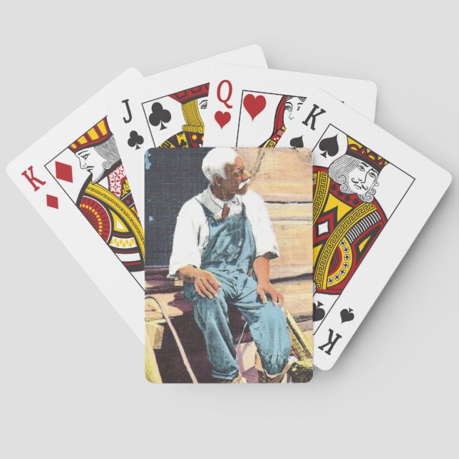 Vintage African American Man Poker Cards (Back)
