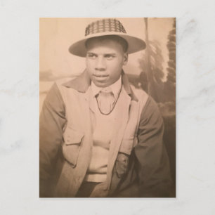 Vintage African American Man Postcard