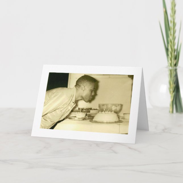 Vintage African American Photo Birthday Card (Front)
