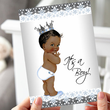 Vintage African American Prince Baby Boy Shower Invitation by The_Vintage_Boutique at Zazzle