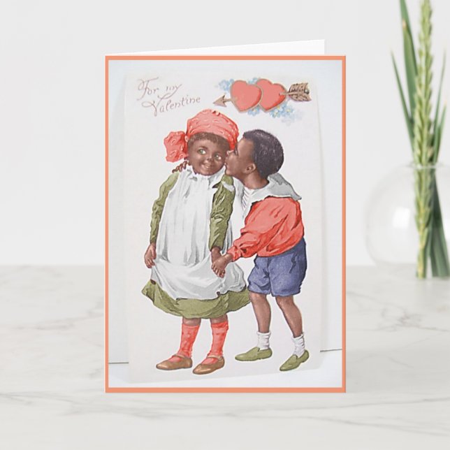Vintage African American Valentine's Day Card (Front)