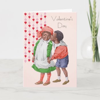 Vintage African American Valentine's Day Holiday Card by ChristmasBellsRing at Zazzle