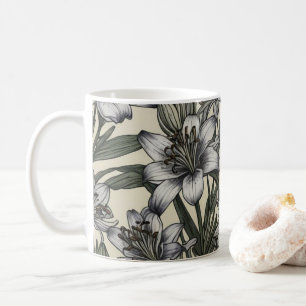 Vintage African Lily Flowers Coffee Mug