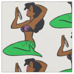 vintage african mermaid fabric