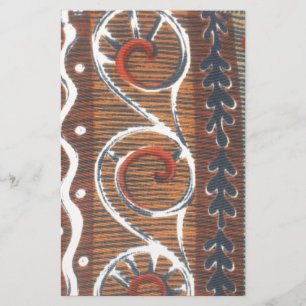 Vintage African Motif Art Print Stationery