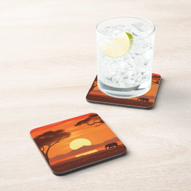 Vintage African Safari  Beverage Coaster (Right Side)