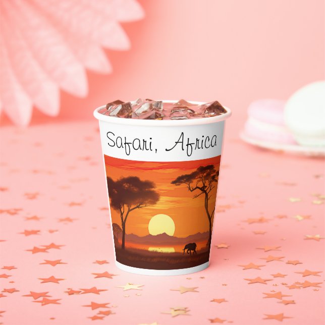 Vintage African Safari  Paper Cups (Insitu)