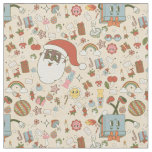 vintage african santa hippie groovy christmas fabric