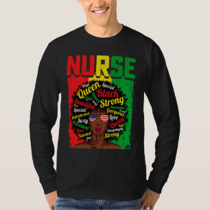 Vintage Afro Nurse Black History Month Retro Melan T-Shirt