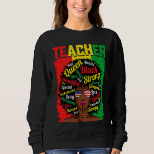 Vintage Afro Teacher Black History Month Retro Mel Sweatshirt