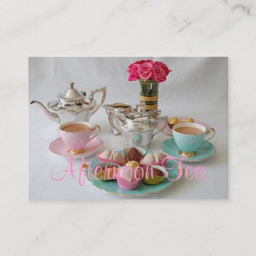 Vintage Afternoon Tea Customizable Business Card