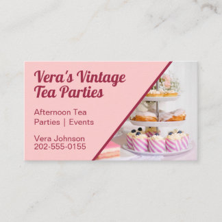 Vintage Afternoon Tea Party Business Card