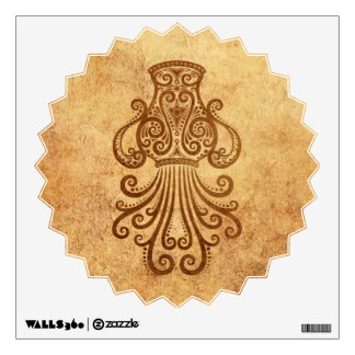 Vintage Aged Aquarius Zodiac Wall Decal