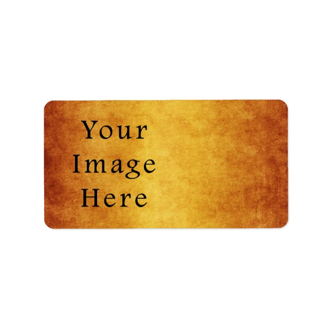 Vintage Aged Harvest Gold Parchment Paper Blank Label (Front)