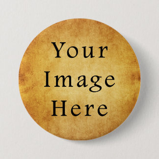 Vintage Aged Harvest Gold Parchment Paper Blank Pinback Button