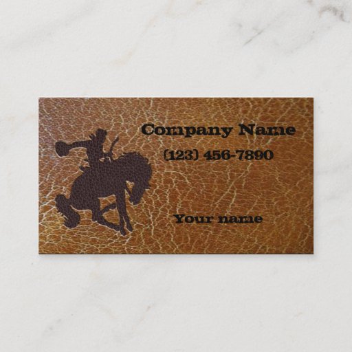 Customizable Inlayed Rodeo Roder Business Card