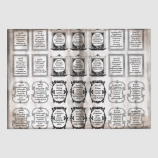 Vintage Aged: Inspiring Bible Verses: Cursive Text Tissue Paper