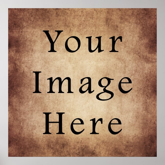 Vintage Aged Light Dark Brown Parchment Paper Poster (Front)
